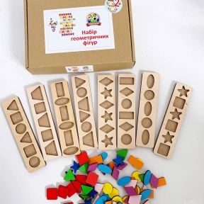 Плашки з геометричними фігурами Poznavalka