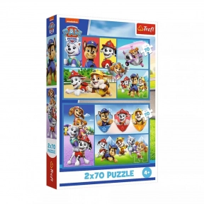Дитячі картонні пазли 2 в 1 "Щенячий патруль. Правила патруля" (70 елементів), Trefl, 34441