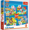 Картонні дитячі пазли 4 в 1 (12,15,20,24 ел.) Щенячий патруль. Рухливі цуценята 34628 Trefl