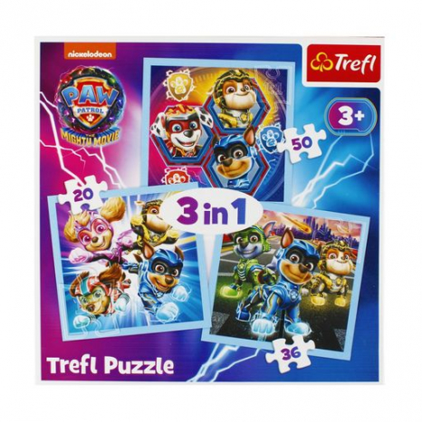 Пазли 3в1  "Щенячий патруль. Могутня сила цуценят", Trefl 34869