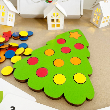 Дерев'яна гра сортер Ялинка зі схемами Познавалка 3600100 Poznavalka