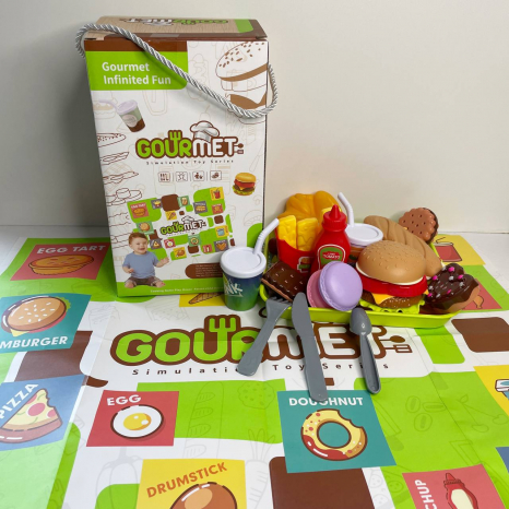 Набір іграшкового фастфуду (елементи розбірні-конструктор) 3602-3