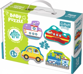 Пазли - половинки з великими деталями "Baby Classic" Транспортні засоби Trefl 36075