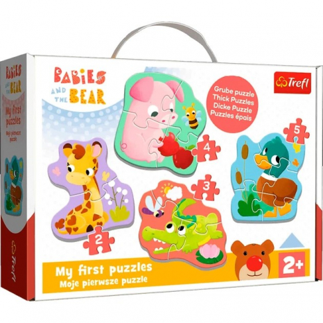 Пазли на 3, 4, 5 , 6 деталей  Baby classic Дитинчата тварин 36135 Trefl