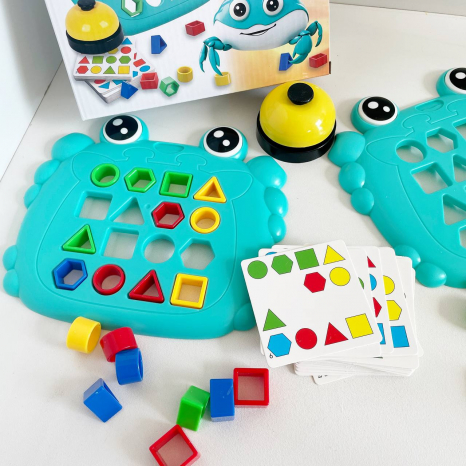 Логічна гра з картками - завданнями та дзвінком "Краб розвивайко" 368-13 WToys