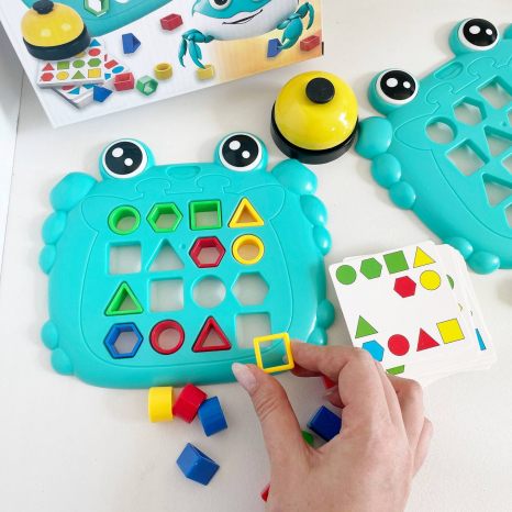 Логічна гра з картками - завданнями та дзвінком "Краб розвивайко" 368-13 WToys