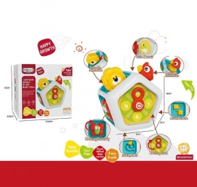 Бізіборд 7 забавок, тріскачка, пальчикові ігри, рухомі дверцята, кріплення для підвішув 368-73