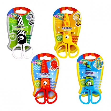 Ножиці дитячі 37275PTR пластикові 12,5см ZOO блістер COLORINO