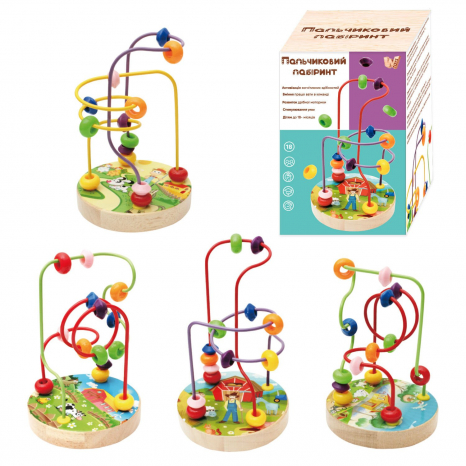 Деревянная игрушка Пальчиковый лабиринт (серпантинка), 37800