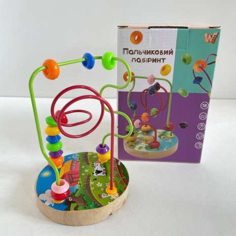 Деревянная игрушка Пальчиковый лабиринт (серпантинка), 37800