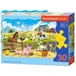 Пазл "Тварини на фермі" (30ел), 32х23см, Castorland