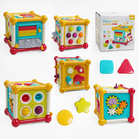 Музичний куб звуки, мелодії, пальчикові ігри, сортер, поп-іт 3860