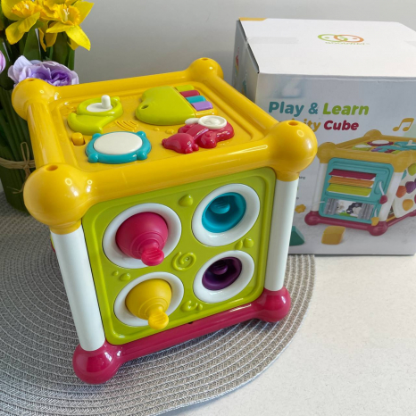 Музичний куб звуки, мелодії, пальчикові ігри, сортер, поп-іт 3860