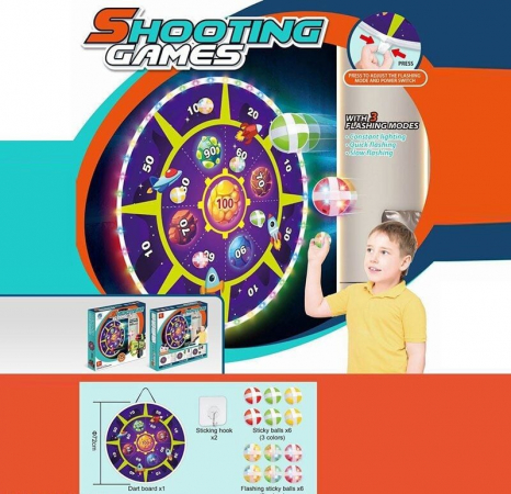 Світловий дартс  72 см, на батарейках, підсвітка, 3 режими роботи, кульки на липучках 3888-22 A