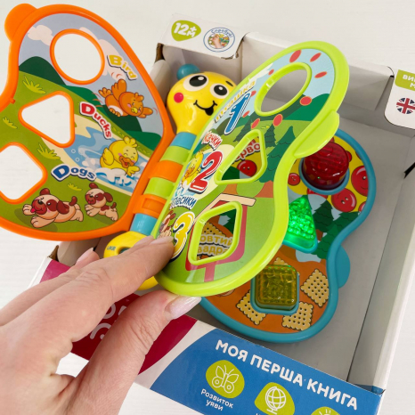 Двомовна іграшка, що розвиває, KIDDI SMART – МОЯ ПЕРША КНИГА (українська та англійська)