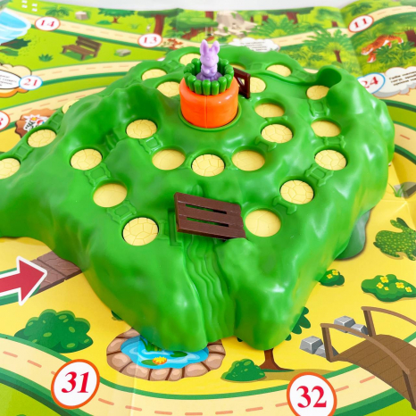 Дитяча настільна гра Морквяні перегони 39960 4FUN Game Club, 2 ігрових поля, 16 фігурок, картки