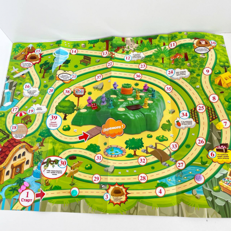 Дитяча настільна гра Морквяні перегони 39960 4FUN Game Club, 2 ігрових поля, 16 фігурок, картки