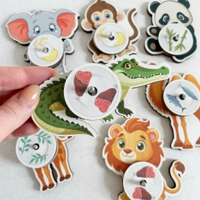 Деревянный сортер Кто что ест Экзотические животные Познавалка Poznavalka