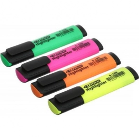 Набор текстовых маркеров 4Office 1-5 мм 4шт. 4-109/4 разноцветный