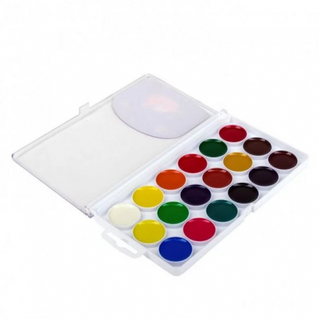 Фарби акварельні (акварель) Творчість 18 кольорів без пензля Гамма 400104