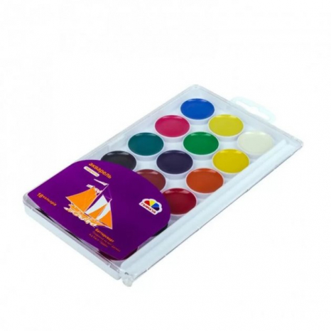 Фарби акварельні (акварель) Творчість 18 кольорів без пензля Гамма 400104