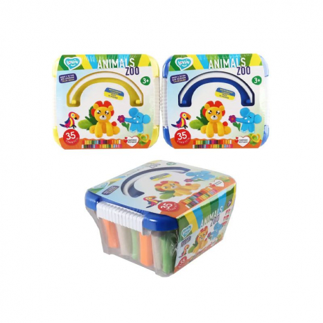 Набір для ліплення з тістом Zoo animals box ТМ Lovin, 41221