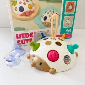 Логический ежик с прорезывателями, погремушками, спинером, пальчиковые игры, присоски, 4212