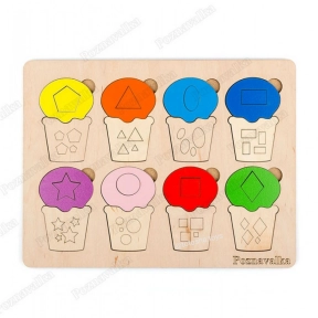 Дерев'яна іграшка "Морозиво вкладиші". Poznavalka. 4213100