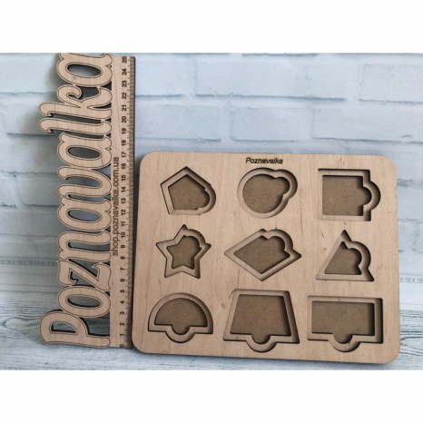 Деревянная игра сортер Двухслойные фигуры Познавалка 4240100 Poznavalka