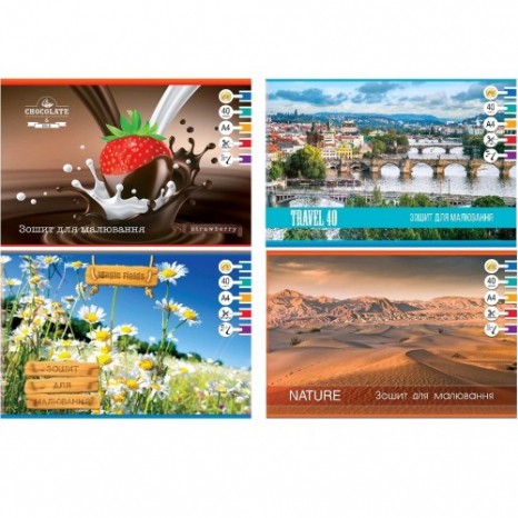 Альбом  ТЕТРАДА А4  для малювання 40 аркушів скоба з перфорацією 43 ТЕ