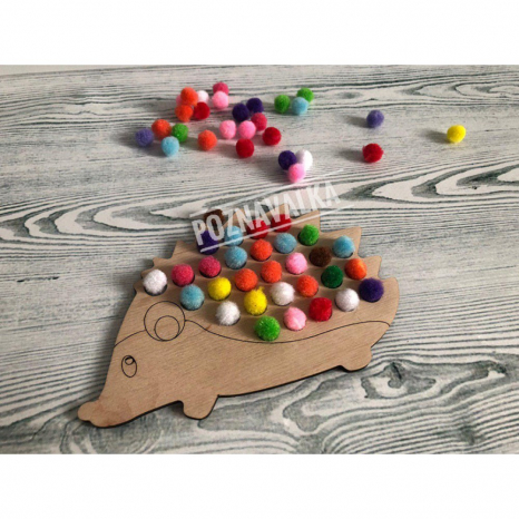 Дерев'яна гра сортер Їжачок з помпонами Познавалка 4300300 Poznavalka
