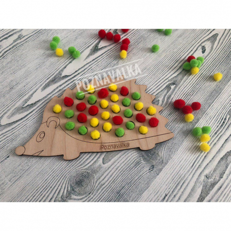 Дерев'яна гра сортер Їжачок з помпонами Познавалка 4300300 Poznavalka