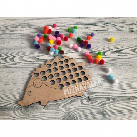 Дерев'яна гра сортер Їжачок з помпонами Познавалка 4300300 Poznavalka