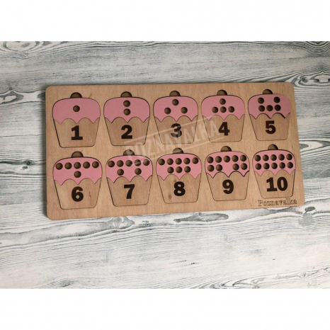 Дерев'яна гра Математичні паски Познавалка 4404800 Poznavalka