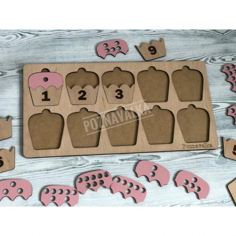 Дерев'яна гра Математичні паски Познавалка 4404800 Poznavalka