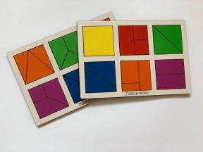 Игра Сложи квадрат первый уровень Познавалка