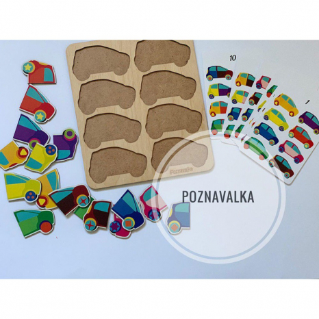 Дерев'яна гра Машинки - половинки Познавалка 4406600 Poznavalka