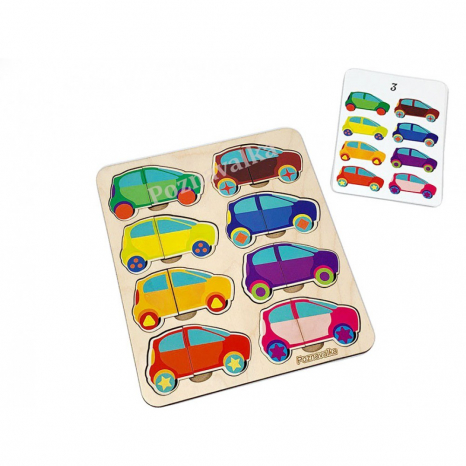 Дерев'яна гра Машинки - половинки Познавалка 4406600 Poznavalka