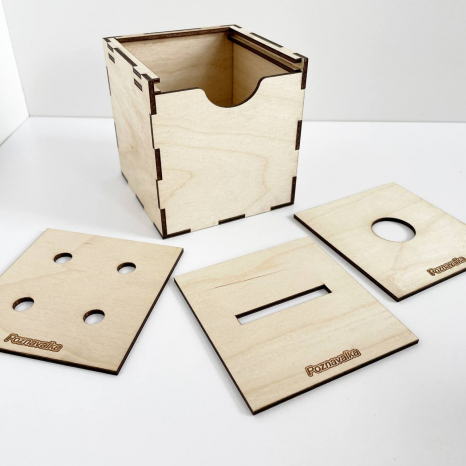 Деревянная игра Развивающий кубик Познавалка 4407100 Poznavalka