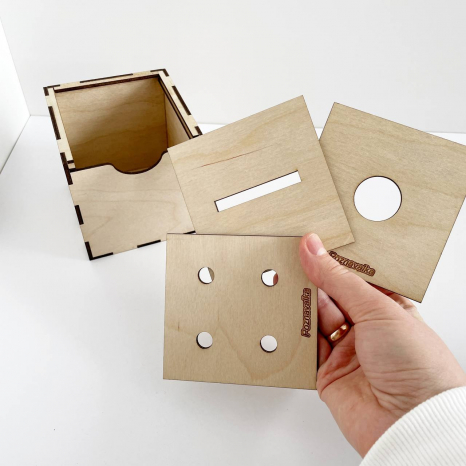 Деревянная игра Развивающий кубик Познавалка 4407100 Poznavalka