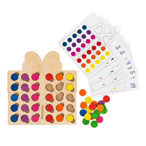 Дерев'яна гра сортер / рамка-вкладиш Подарунок Познавалка 4407900 Poznavalka