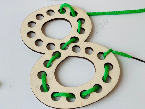 Дерев'яна гра сортер Цифри з помпонами Познавалка 4408000 Poznavalka