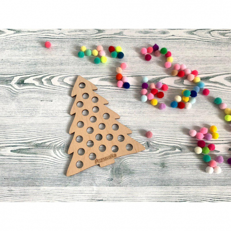 Дерев'яна гра сортер Ялинка з помпонами Познавалка 44086000 Poznavalka