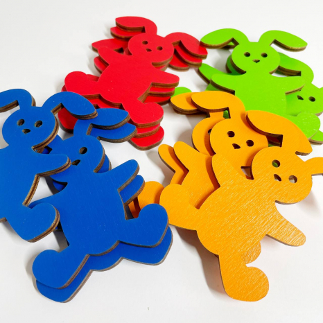 Дерев'яна гра Зайчики сплять Познавалка Poznavalka