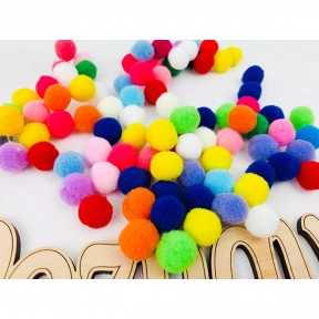 Помпоны люкс 1,5 см (100 шт) Познавалка 44086710 Poznavalka