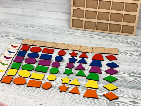 Деревянная игра Планшет Цвет-форма Познавалка Poznavalka