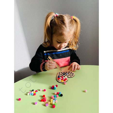 Дерев'яна гра сортер Серце з помпонами Познавалка 44089200 Poznavalka