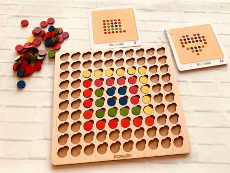 Деревянная игра Математическая мозаика Познавалка 44090900 Poznavalka