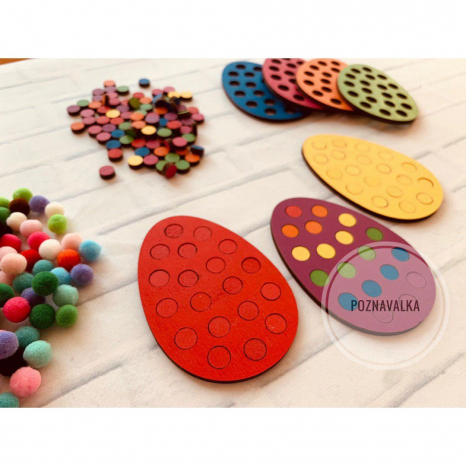 Дерев'яна гра-сортер "Сім яєць". Poznavalka. 44091100