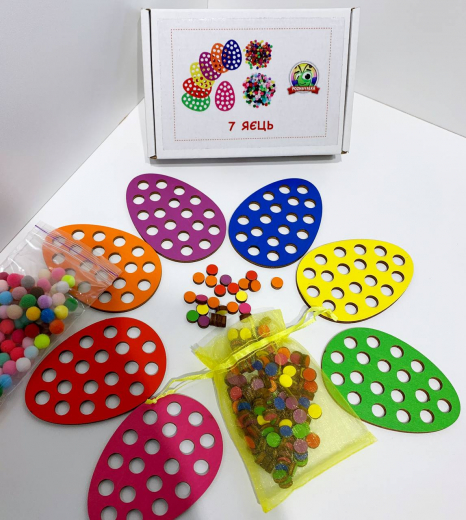 Дерев'яна гра-сортер "Сім яєць". Poznavalka. 44091100